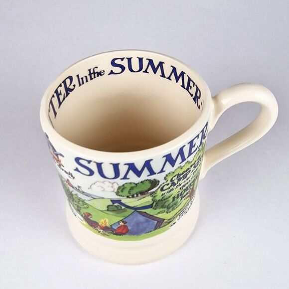 Emma Bridgewater Summer Camping Mug A Year In The Country Rare Half Pint - Picture 4 of 6